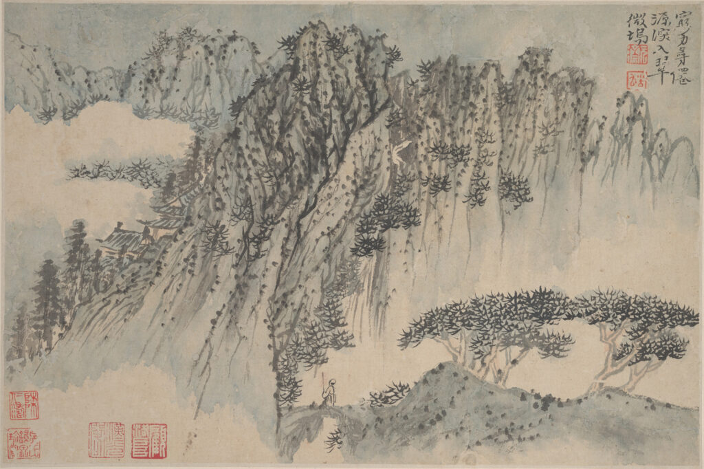 Shi Tao 《山水圖冊》Mountains and Streams 14.9 x 27.3
The Philosophy of Life in the Philosophy of Art in Shitao’s Huayulu