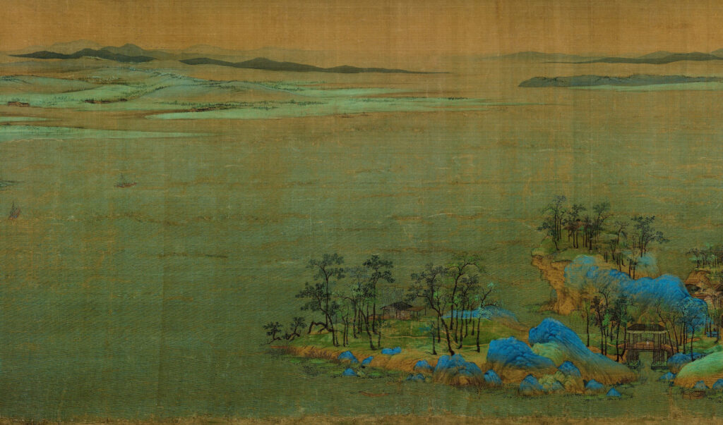 Wang Ximeng 王希孟 Thousand Li of Rivers and mountains 千里江山图
mountain and water painting