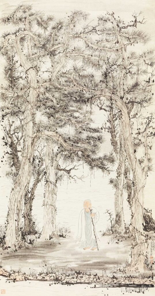 Lin Haizhong 林海钟, discourses on Chinese painting
Arahat《大阿罗汉图》 143.5×75.5